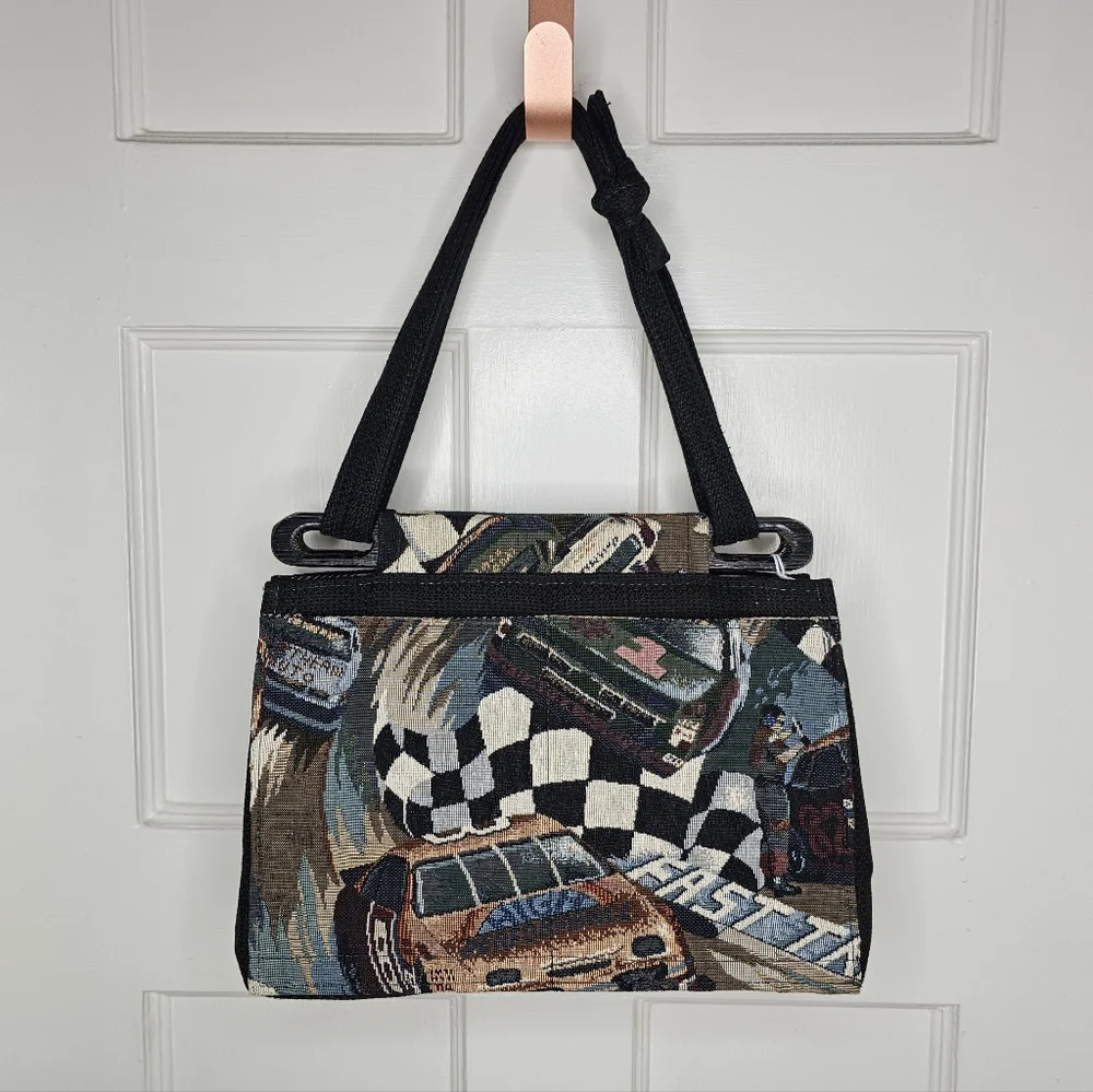 VTG Racing Car Tapestry Handbag